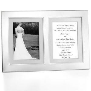 Martha Stewart Collection Picture Frame, Silver Bead Double Invitation Frame